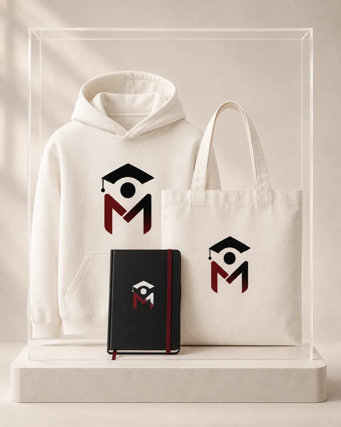 Sweatshirt, Bez Çanta ve Defter Mezuniyet Seti